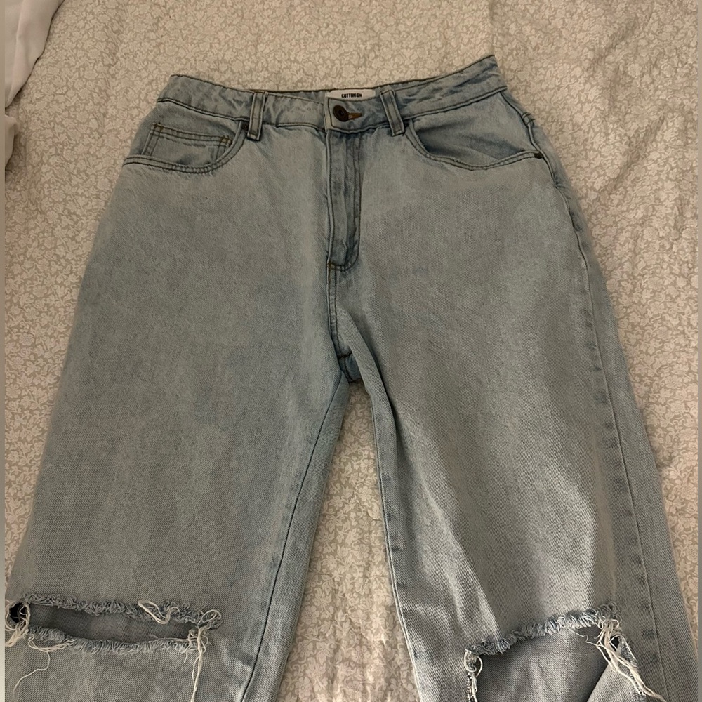 Light Blue Distressed Women's Jeans